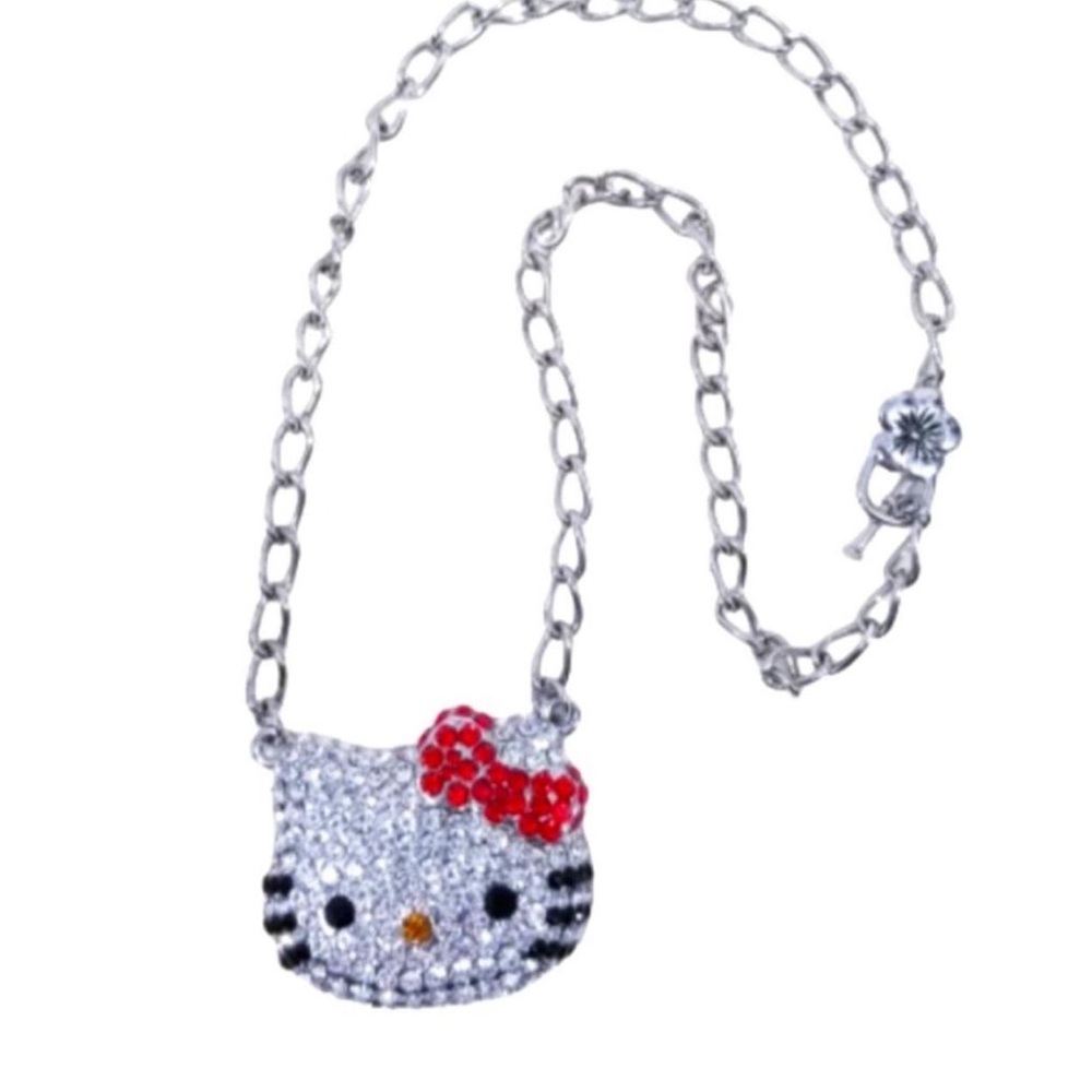 Hello Kitty Silver and Red Necklace